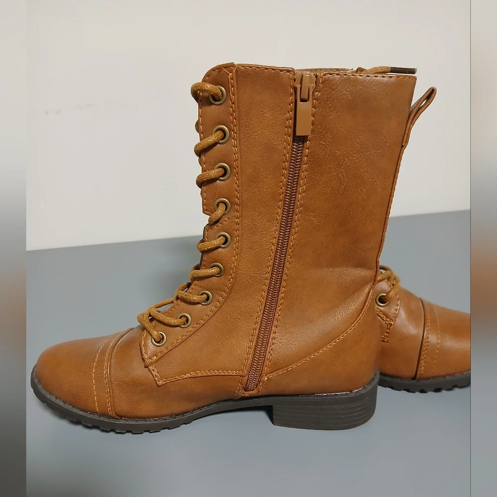 Forever 21 Tan Combat Boots - Picture 3 of 4